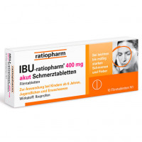 Таблетки болеутоляющие IBU-RATIOPHARM 400 mg akut Schmerztbl. Filmtabl.  10 шт RatioPharm
